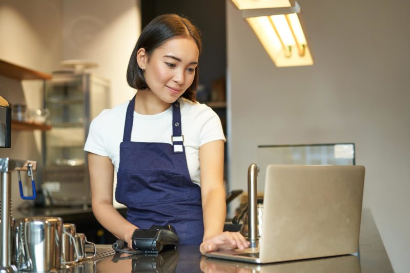 Barista working